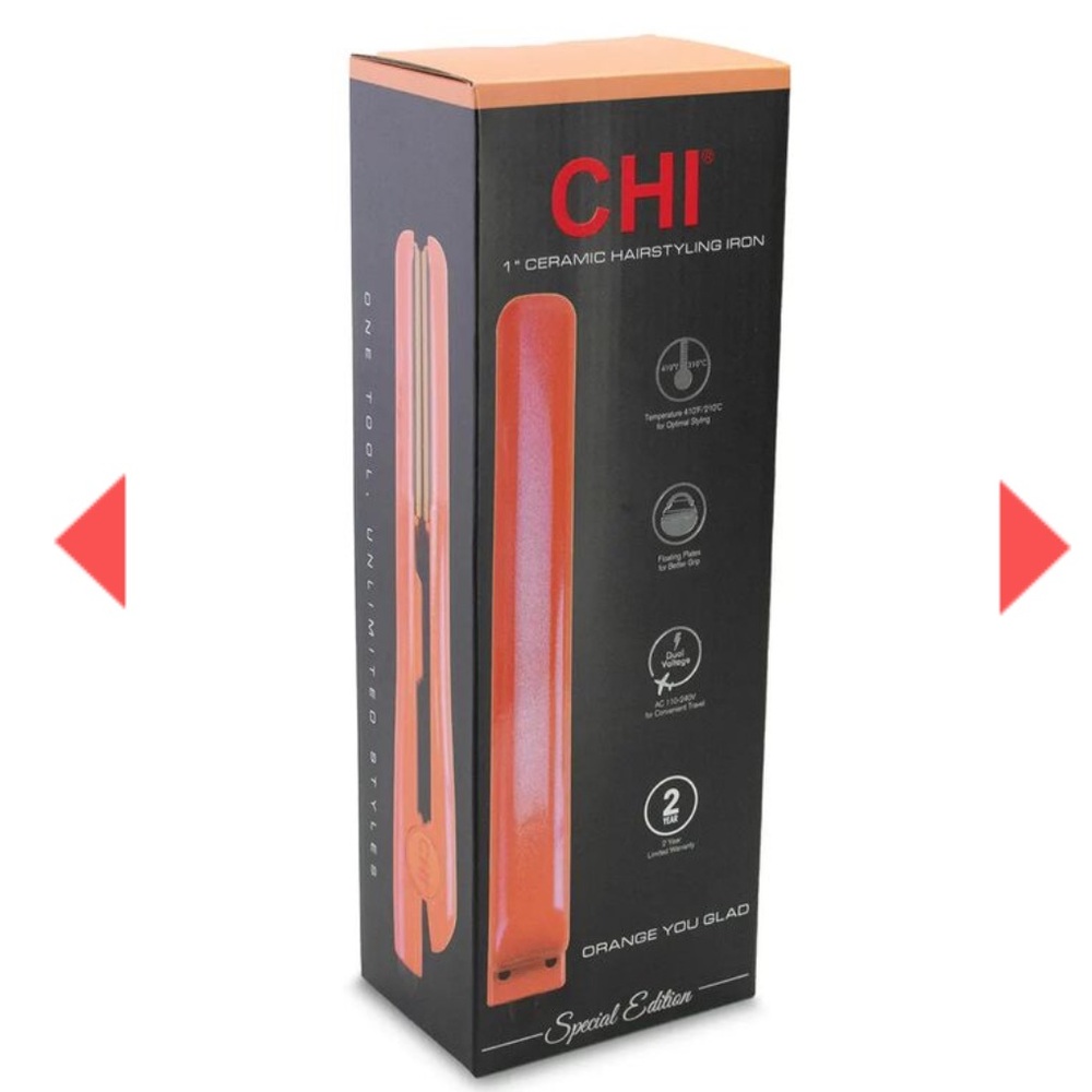 Chi 1” Ceramic Hairstyling Iron Special Edition “Orange You Glad”